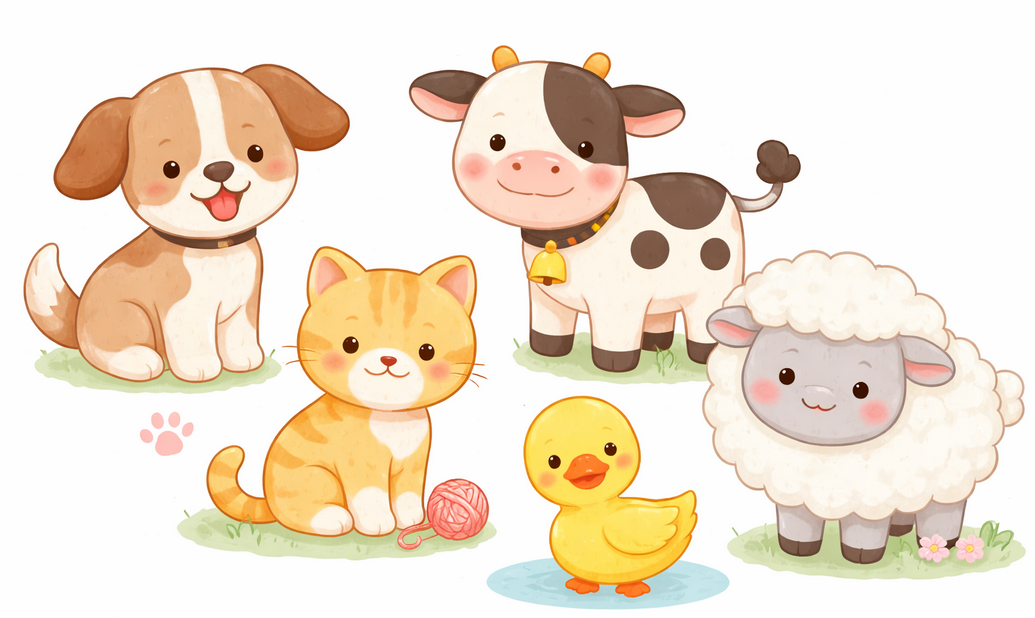 Common first animals for toddlers
