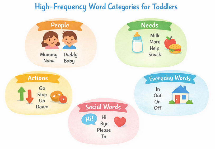 High-frequency word categories for toddlers
